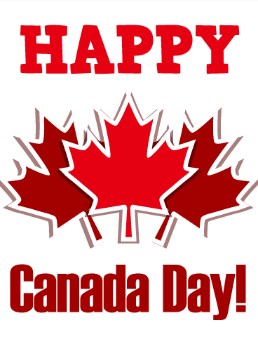 happy Canada Day card