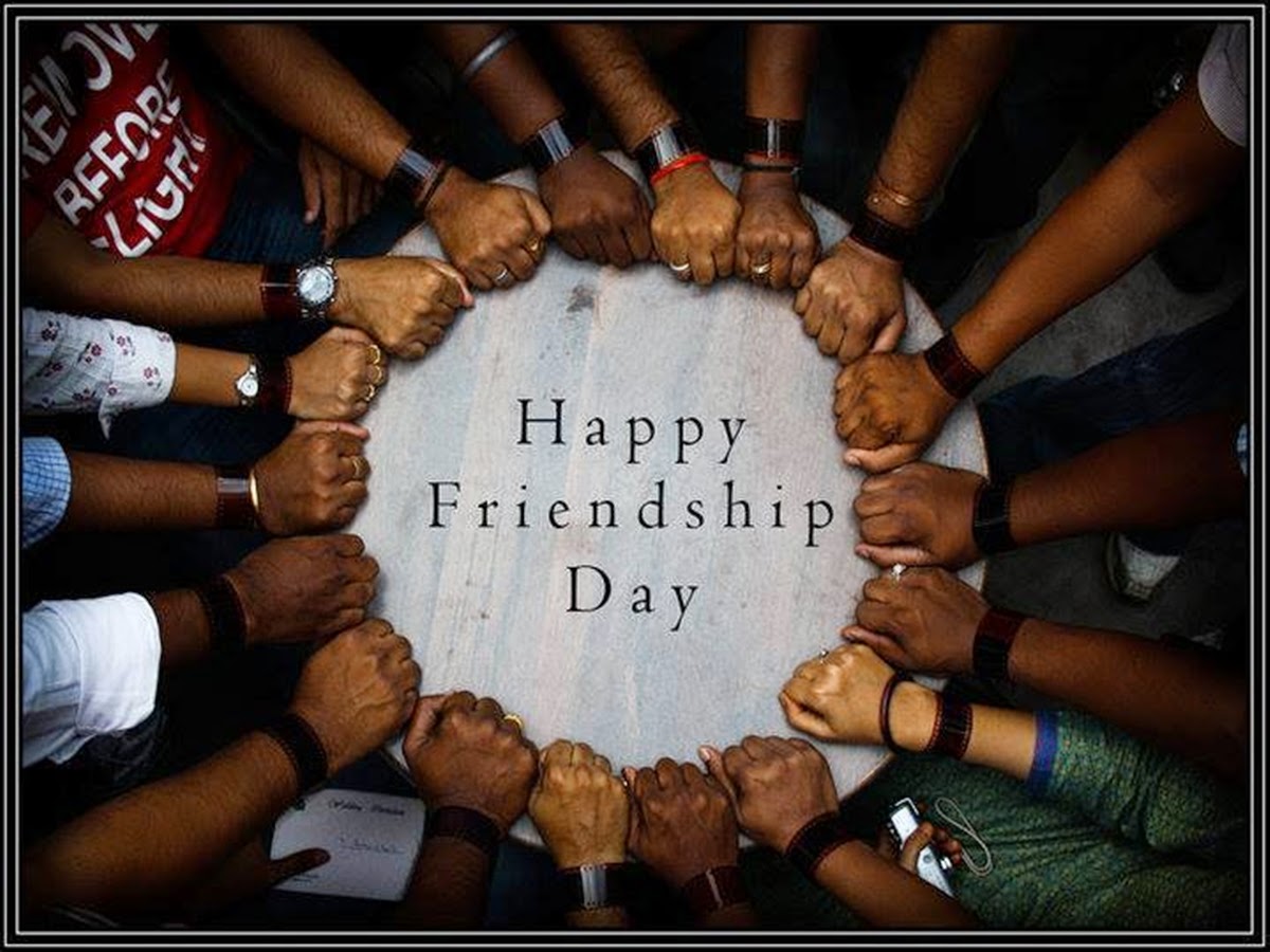 happy friendship day joined hands