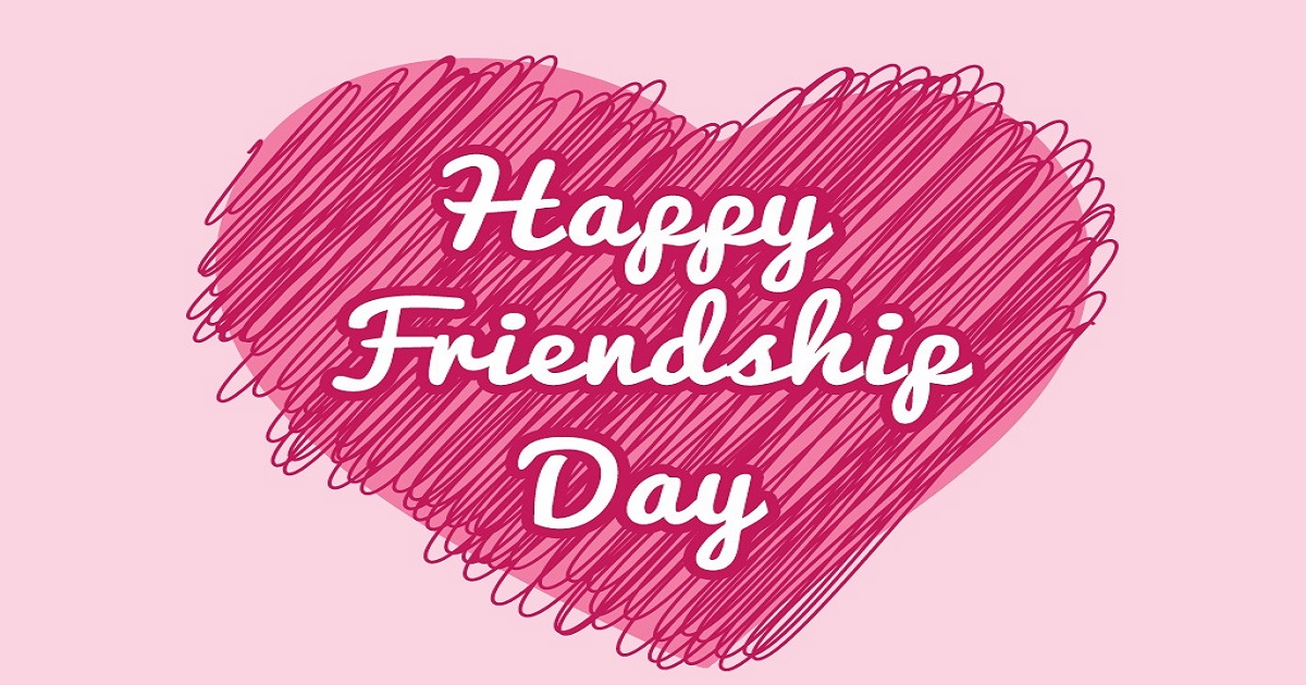 happy friendship day pink heart wallpaper