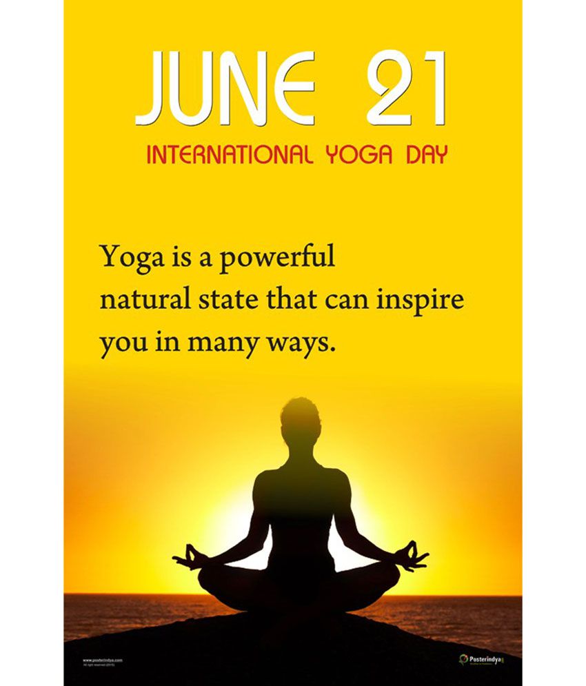 june 21 International Yoga Day card