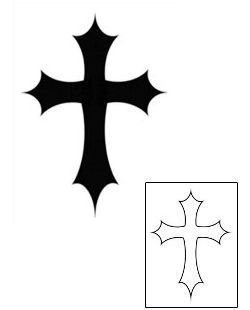 Black and white religious cross tattoo designs