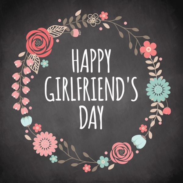 Happy girlfriends day greeting card