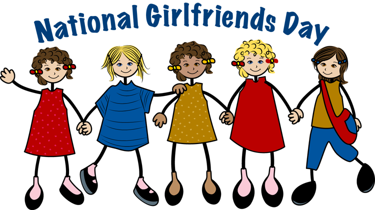 National Girlfriends Day Girls clipart
