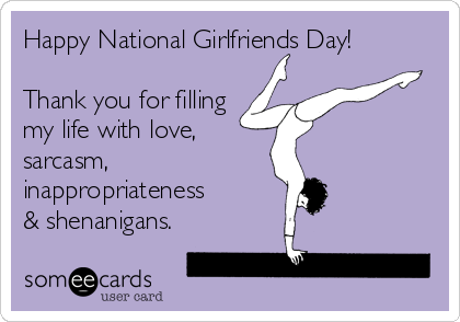 happy National Girlfriends Day card