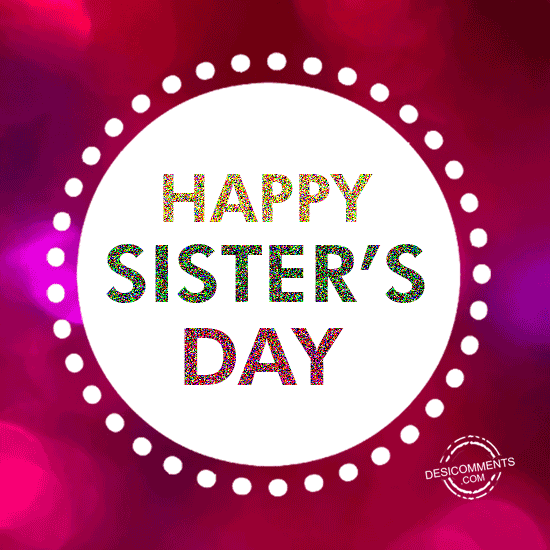 happy Sister’s Day glitter ecard