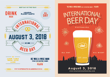 international beer Day greeting card