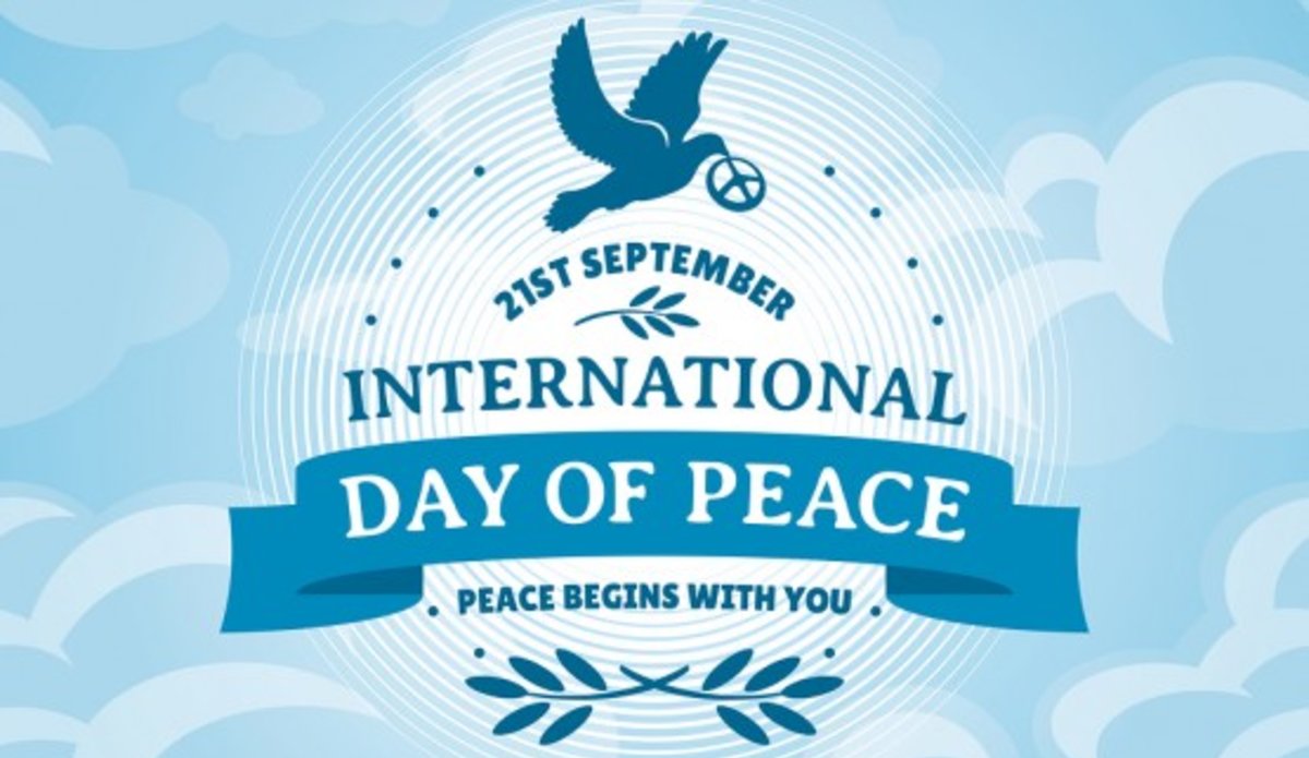21st september International Day of Peace. peace begins with you