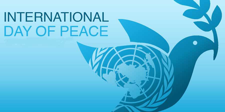International Day of Peace dove with un logo