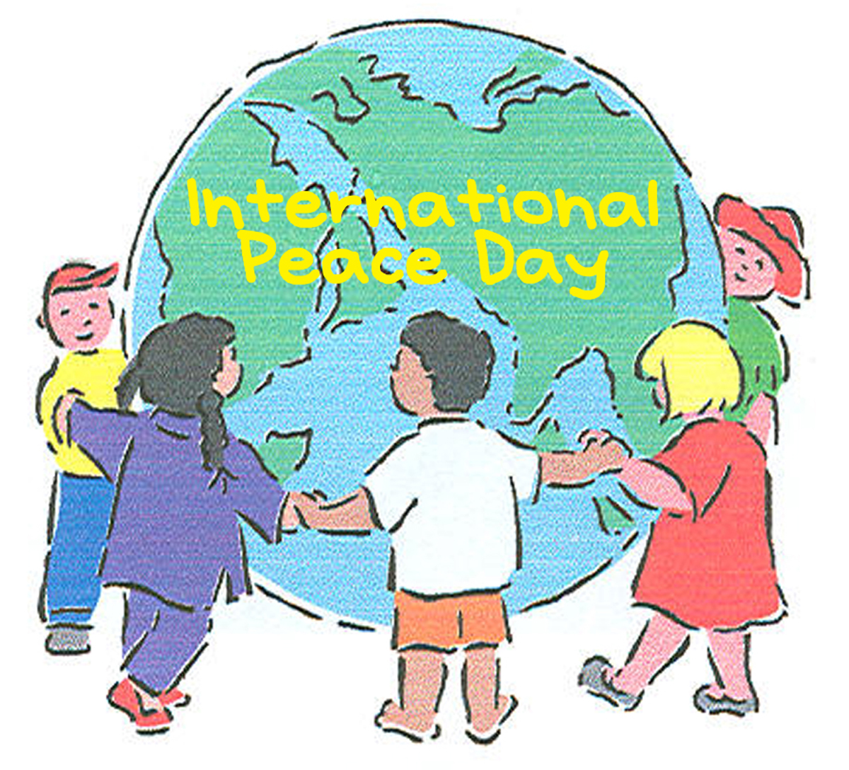 International Day of Peace kids aroung earth globe