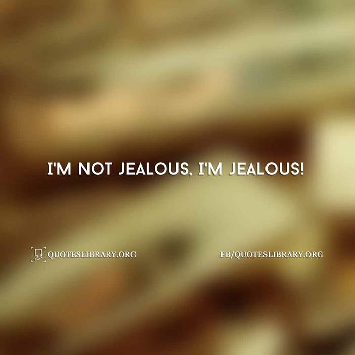 i’m not jealous, i’m jealous