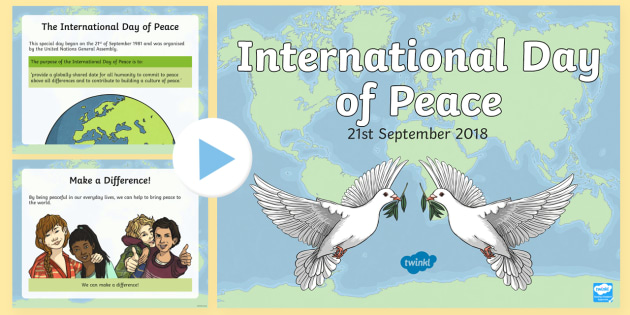 international day of peace 21st september 2018 greeting card