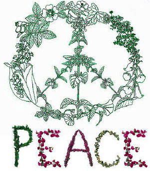 world peace day flowers design
