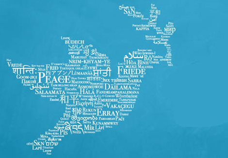 world peace day peace word in different languages dove picture
