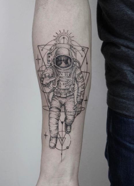80+ Astronaut Tattoos | Spaceflight and Spaceman Tattoos