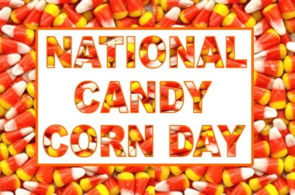 National Candy Corn Day candy corns in background