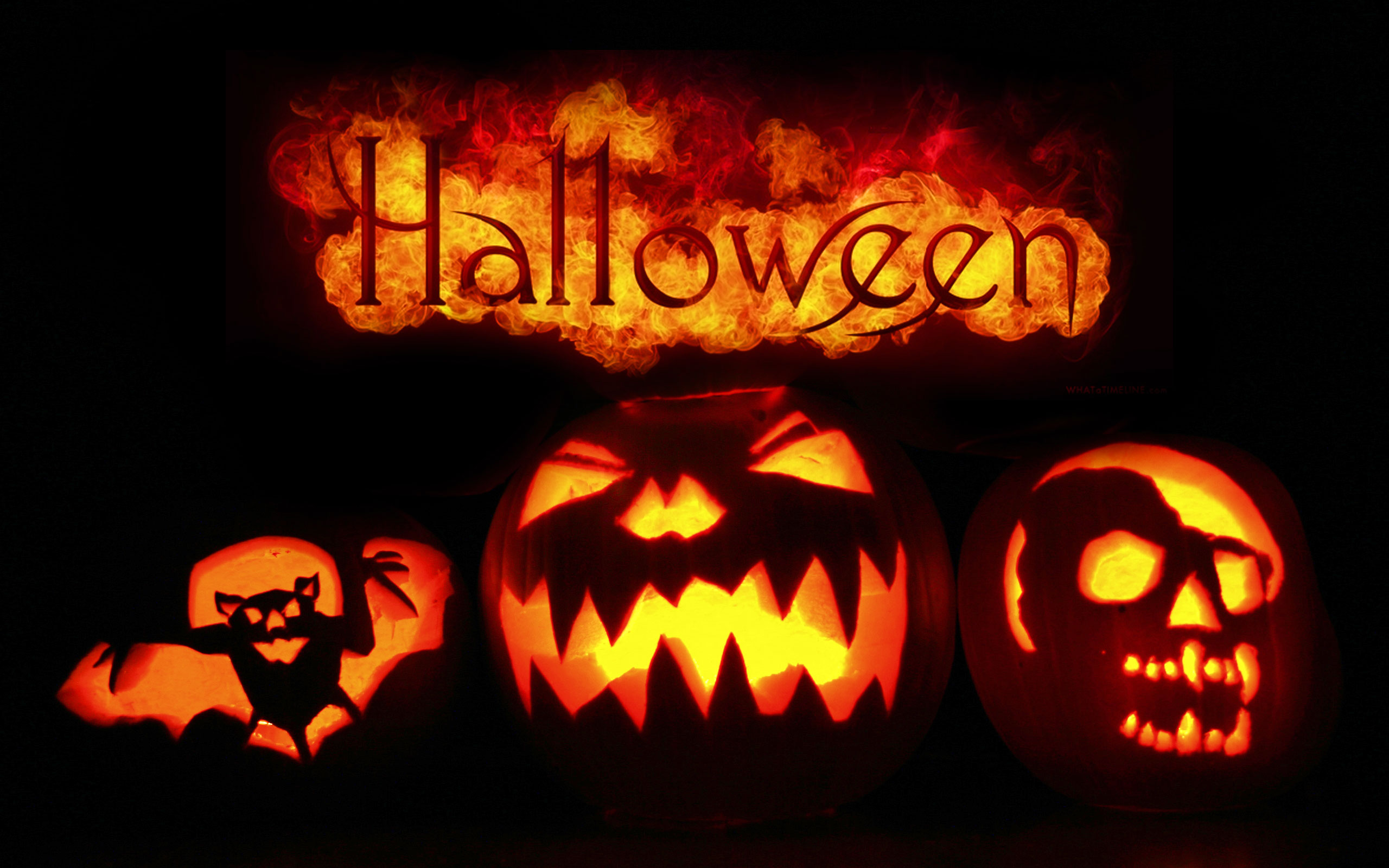 halloween burning text picture