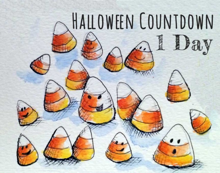 halloween countdown 1 day happy National Candy Corn Day