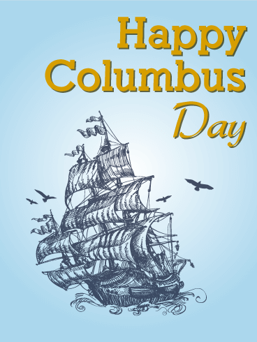 happy Columbus day card