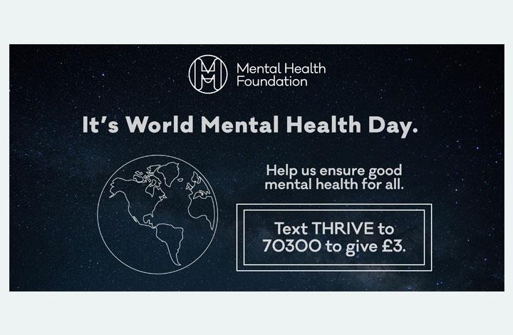 it’s World Mental Health Day help us ensure good mental health for all