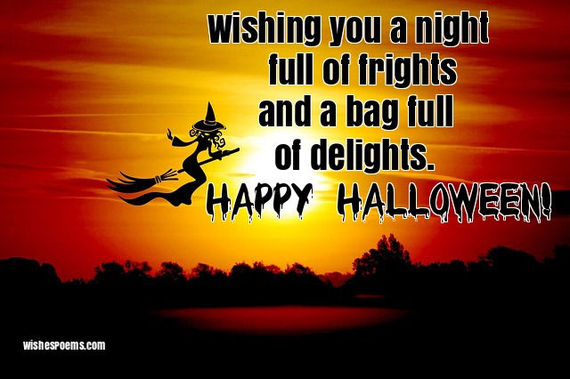 wishing you a night full of frights and a bag full of delights. happy halloween