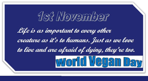 1st november World Vegan Day quote