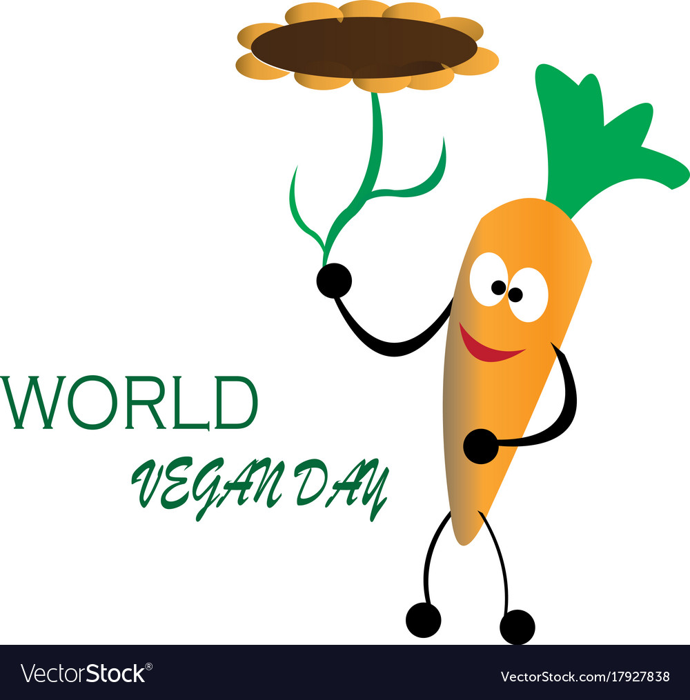 World Vegan Day carrot illustration
