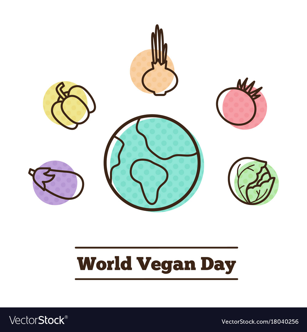 World Vegan Day vector illustration
