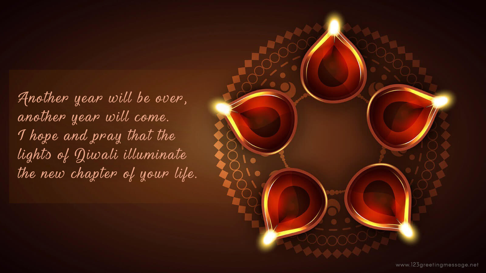 another year will be over, another year will come. i hope and pray that the lights of diwali illuminate the new chapter of your life.