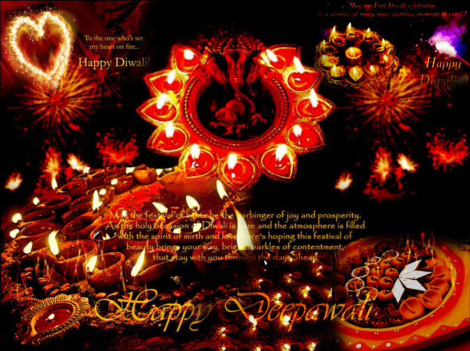 happy deepawali beautiful greeting card