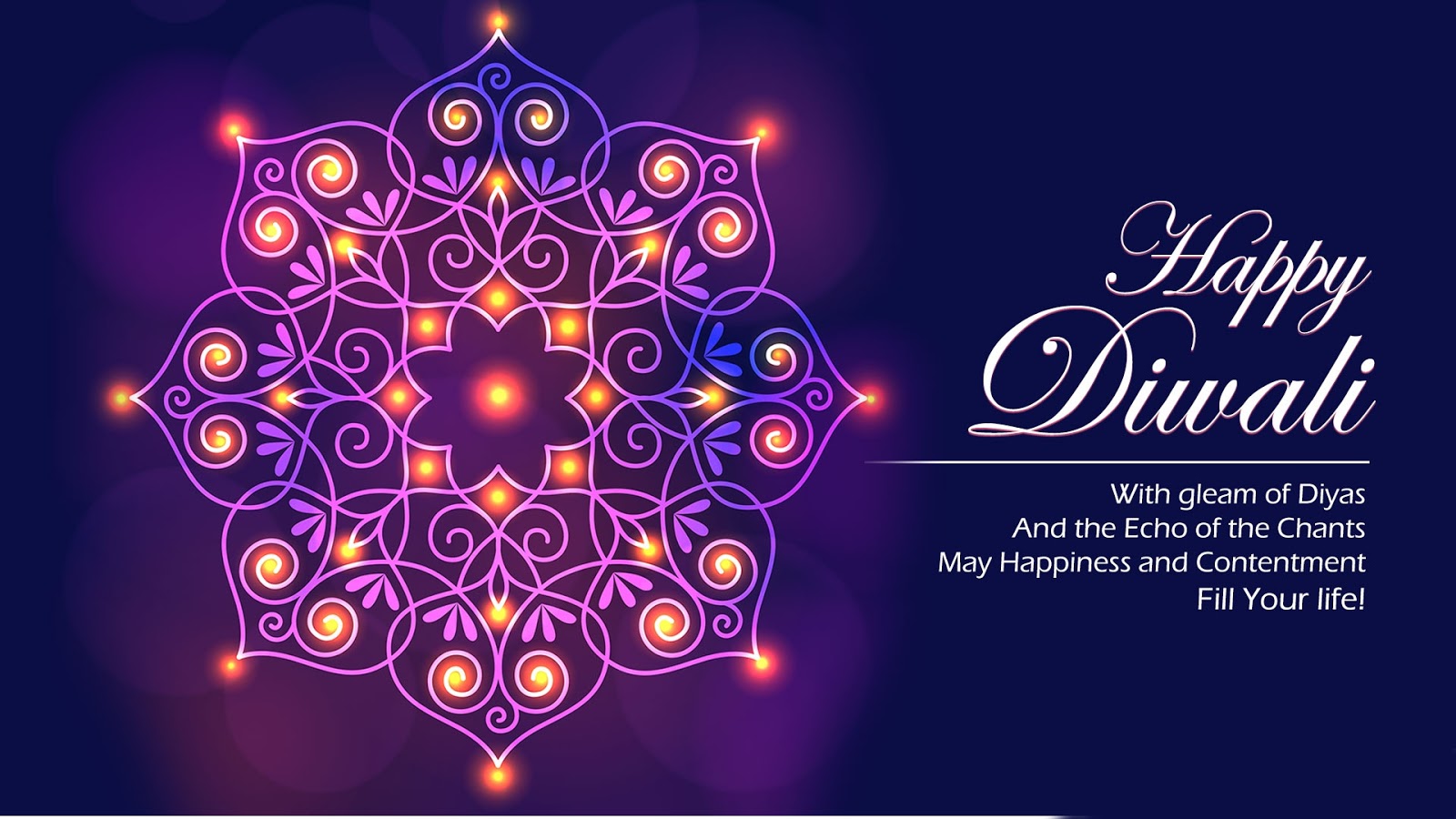 happy diwali with gleam of diyas and the echo of the chants may happiness and contentment fill your life
