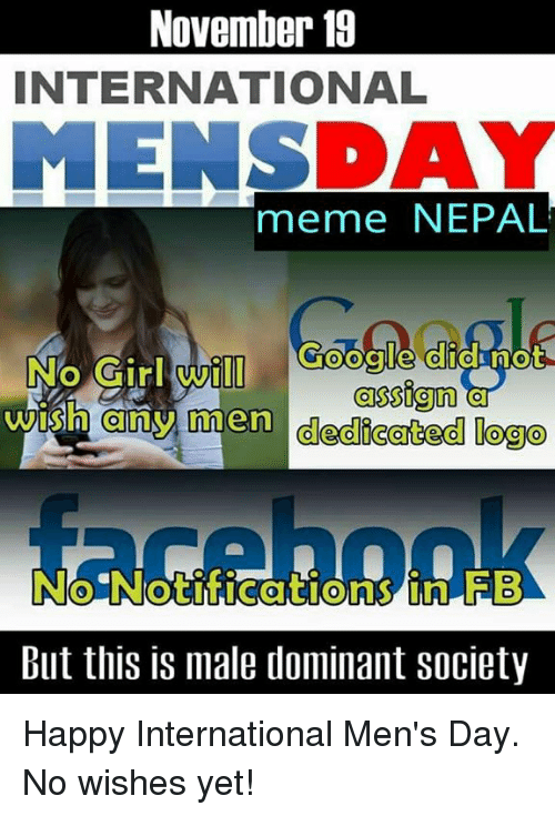 november 19 international men’s day meme