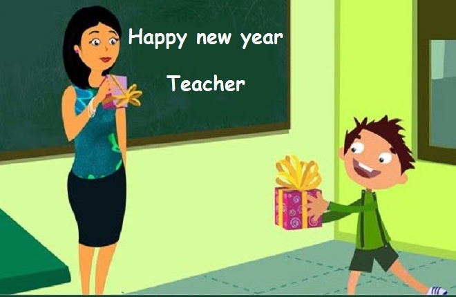 Happy New Year wishes for teacher image