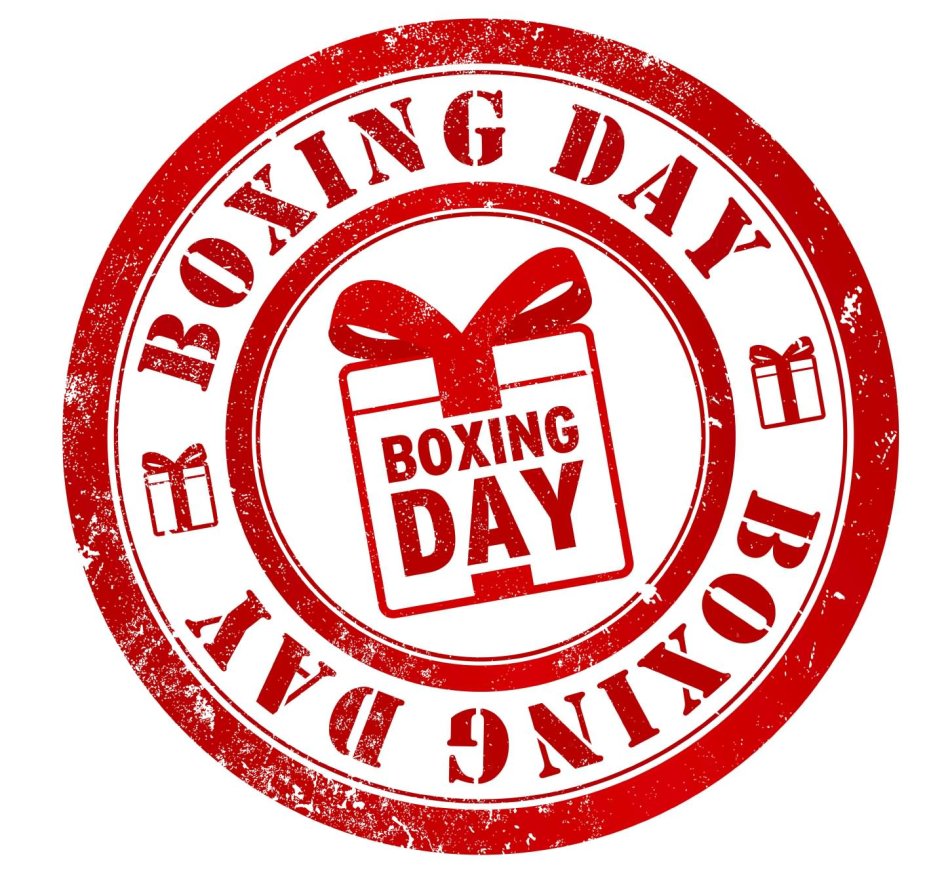 boxing day red rubber stamp