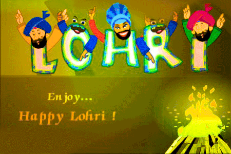 enjoy happy lohri animated ecard
