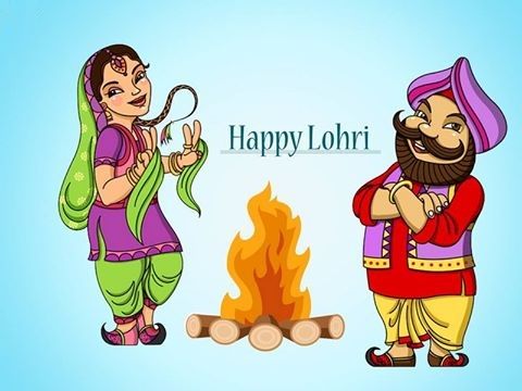 happy lohri punjabi couple picture