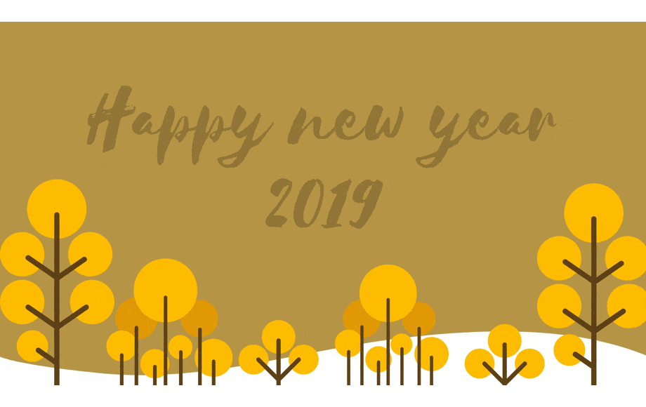 happy new year 2019 animated card
