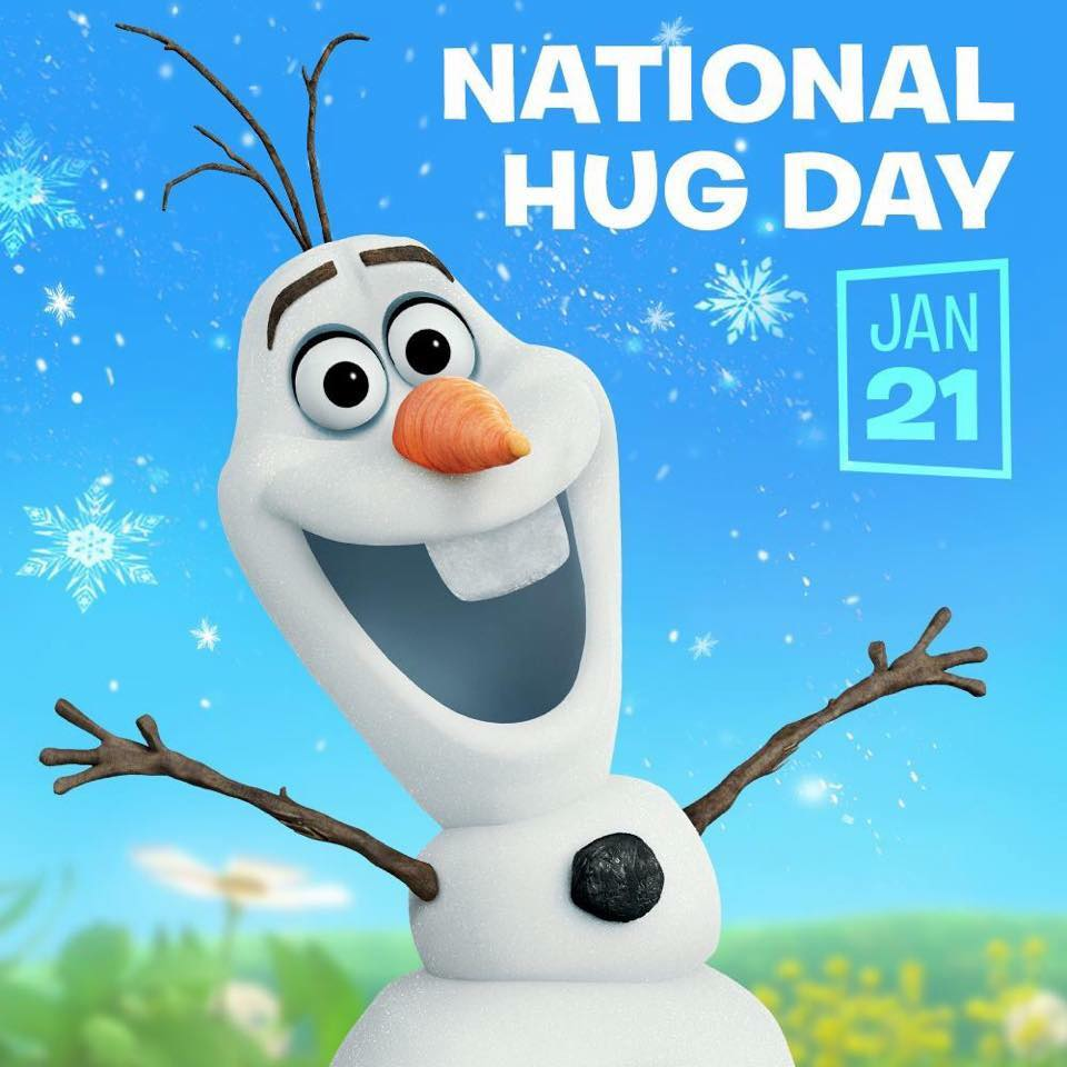 olaf wishing you National Hugging Day