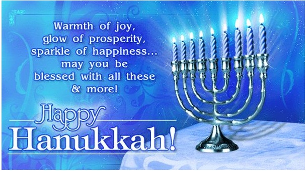 warmth of joy, glow of prosperity, sparkle of happiness happy Hanukkah