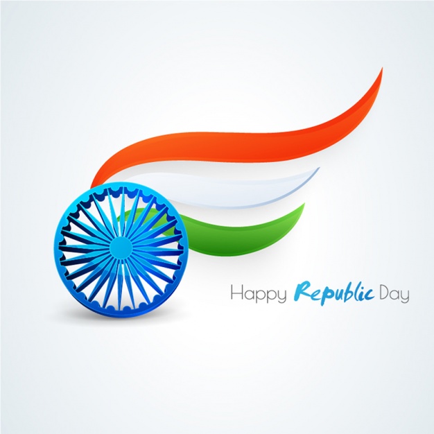 Happy republic day flag indian