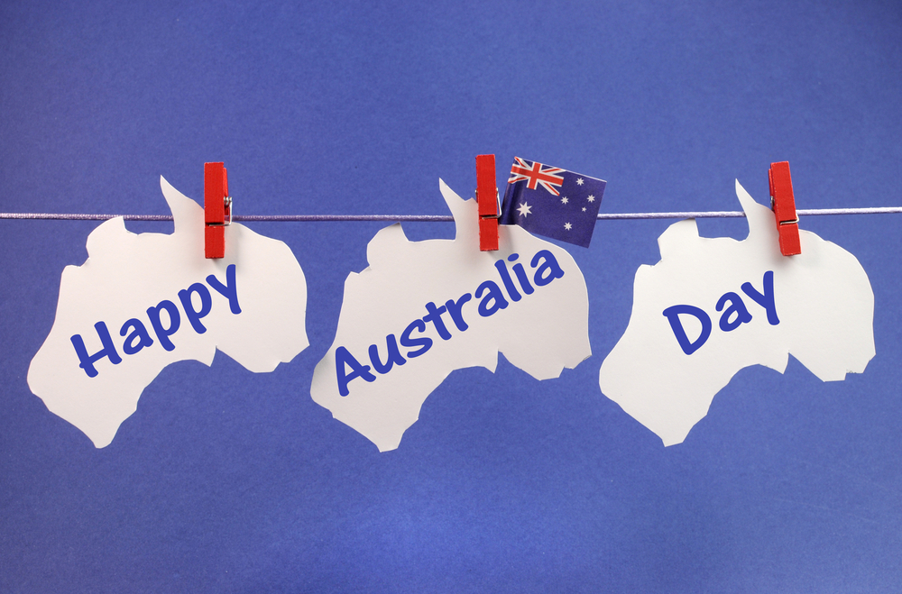 happy Australia Day hanging cards