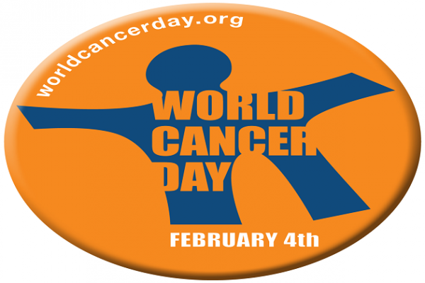 world cancer day february 4th badge
