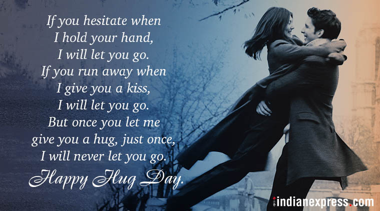 If you hesitate when i hold your hand happy hug day