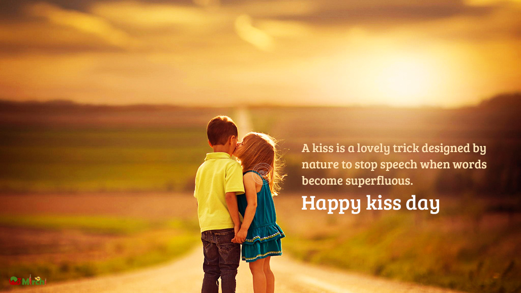 a kiss is a lovely trick designed by nature to stop speech when words become superfluous happy kiss day