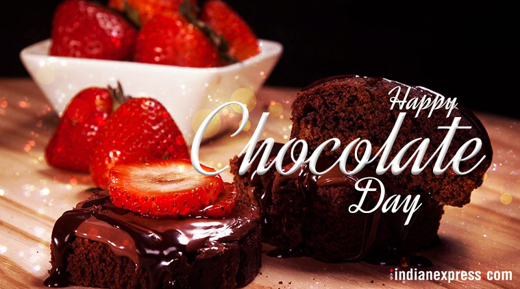 happy Chocolate Day strawberries and chocolate