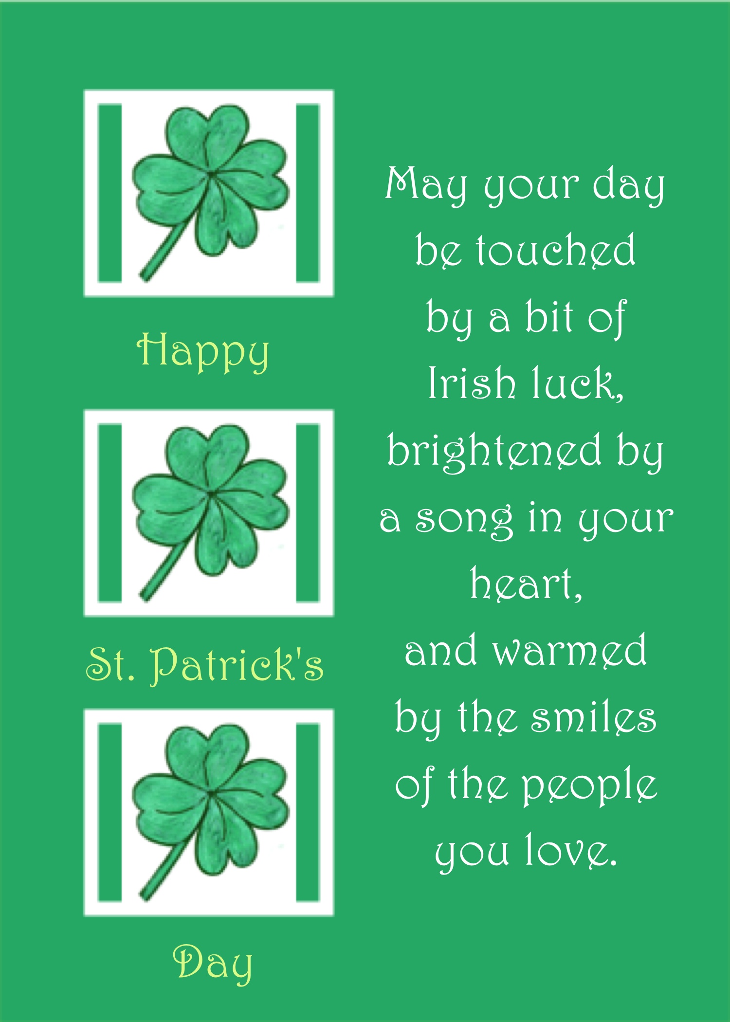 happy Saint Patrick’s Day greeting card