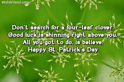 happy Saint Patrick’s Day wishes