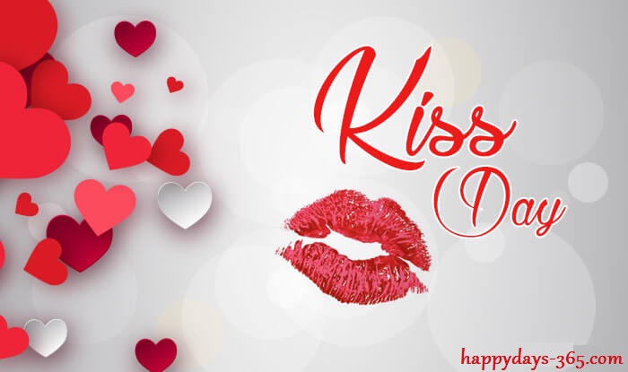 kiss day lip mark and hearts