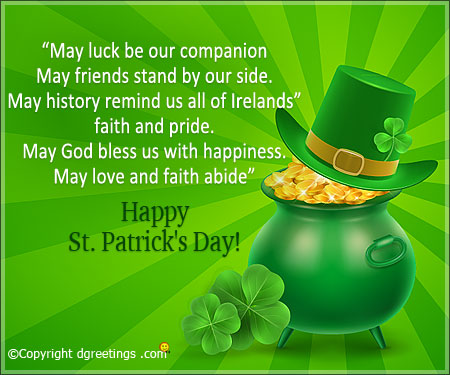 may god bless us with happiness may love and faith abide happy Saint Patrick’s Day