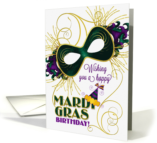 wishing you a happy mardi gras birthday card