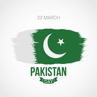 23 march pakistan day flag illustration